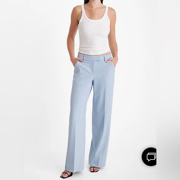 EXPRESS Editor Mid Rise Pinstripe Relaxed Trouser -NWT - Picture 3 of 5